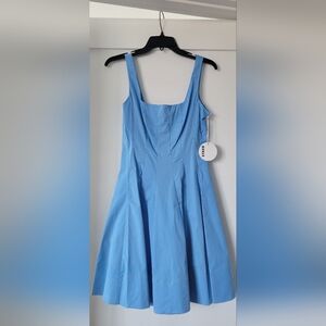 STAUD MINI WELLS DRESS Size 00 AZURE Blue Women's Dress NWT